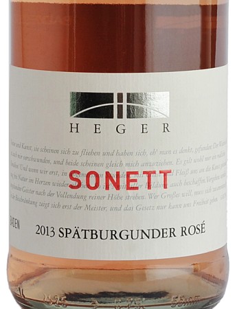 Spätburgunder Rosé sonett 2017 Heger